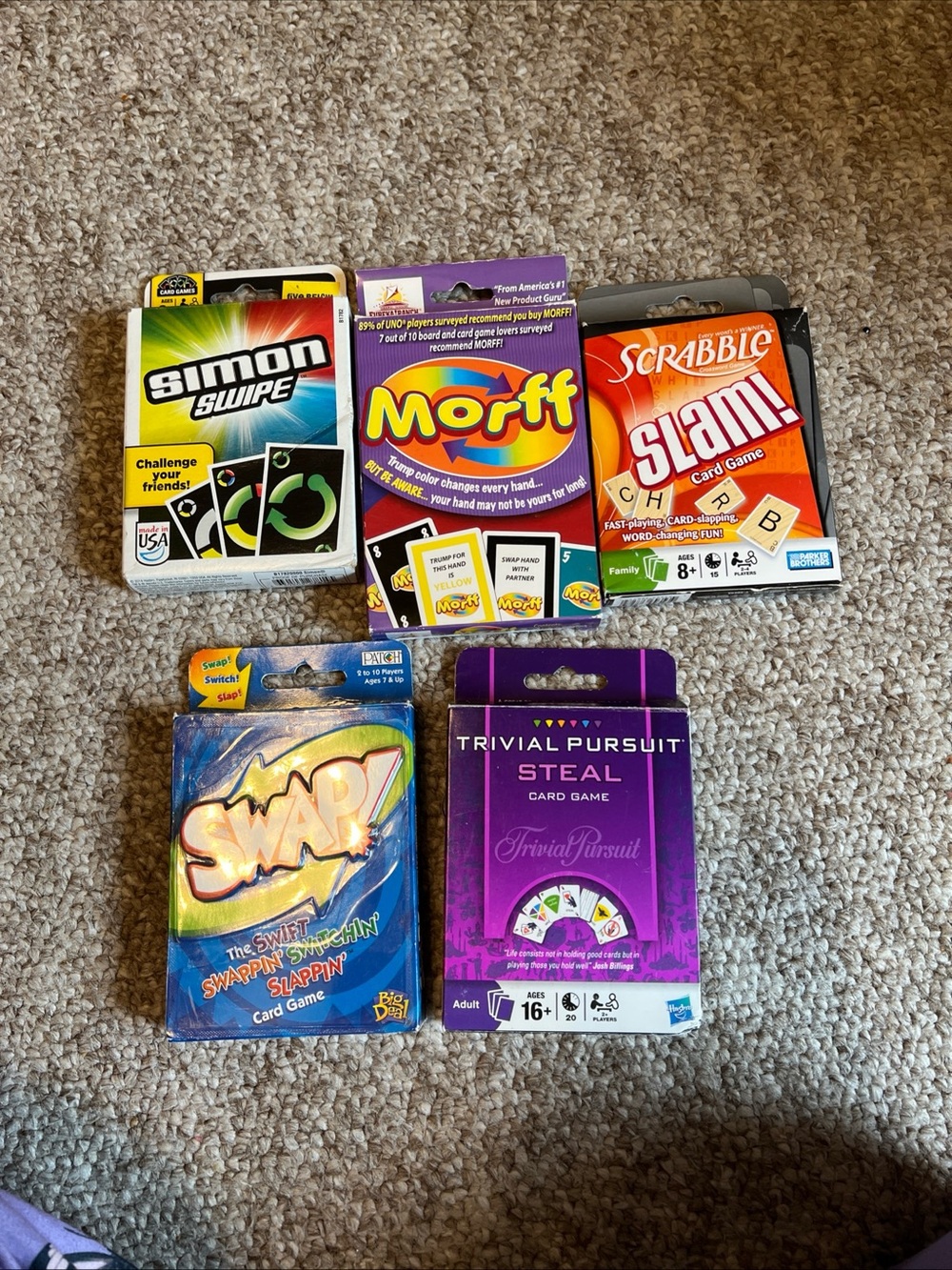 Lot of 5 card games